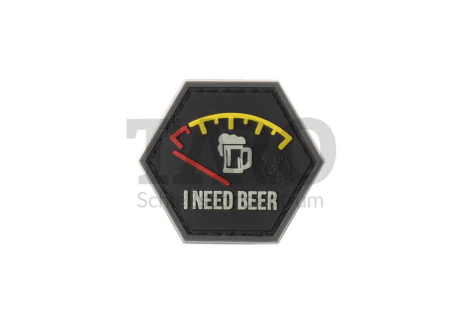 Rubber Patch I need Beer (JTG) Red