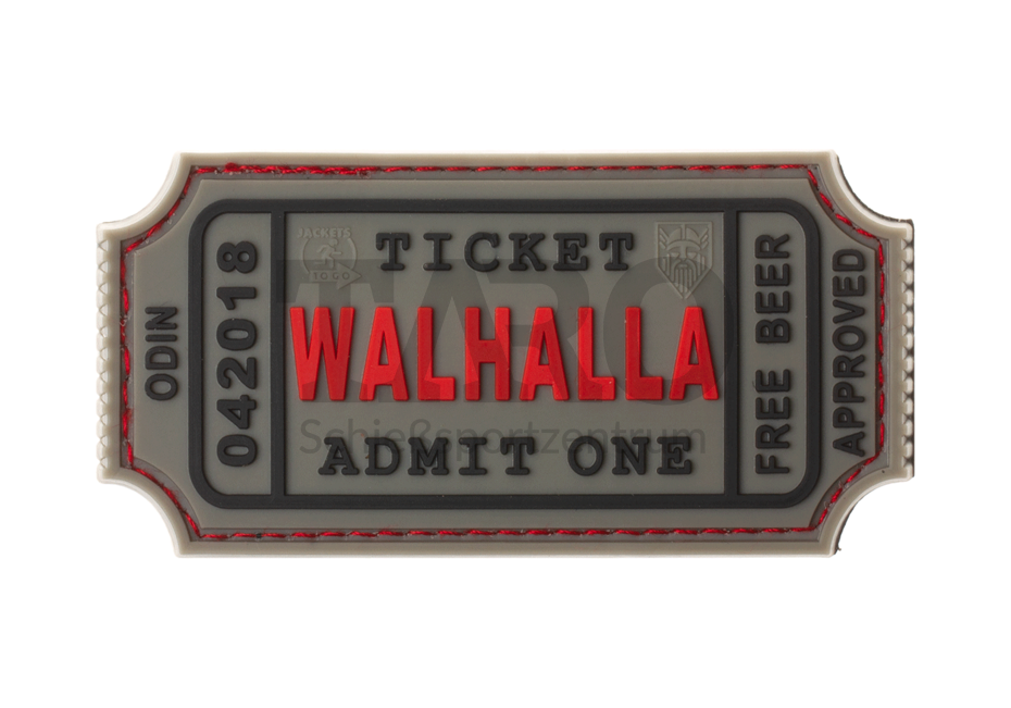 Rubber Patch Walhalla Ticket Grey JTG; Large