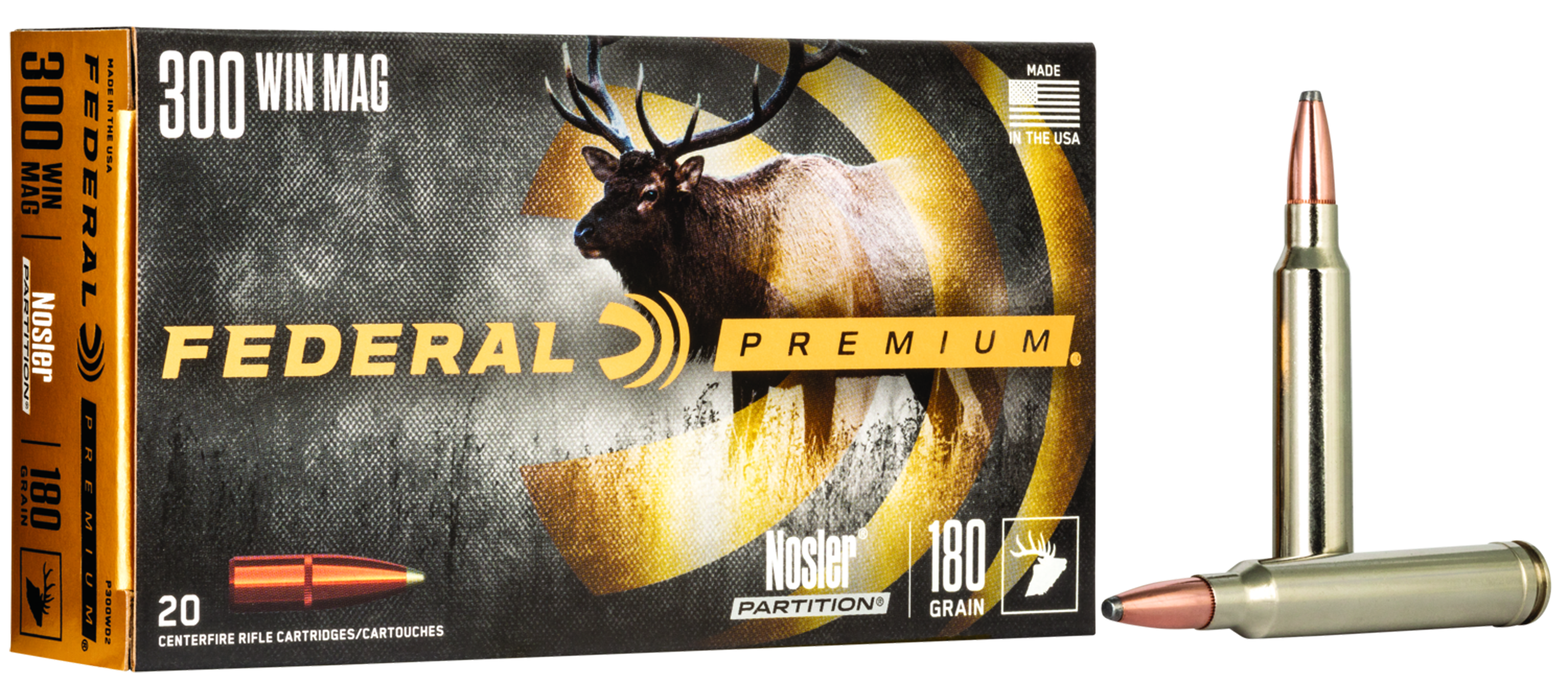 Federal Premium .300 Win. Mag. 180 gr.; Nosler Partition
