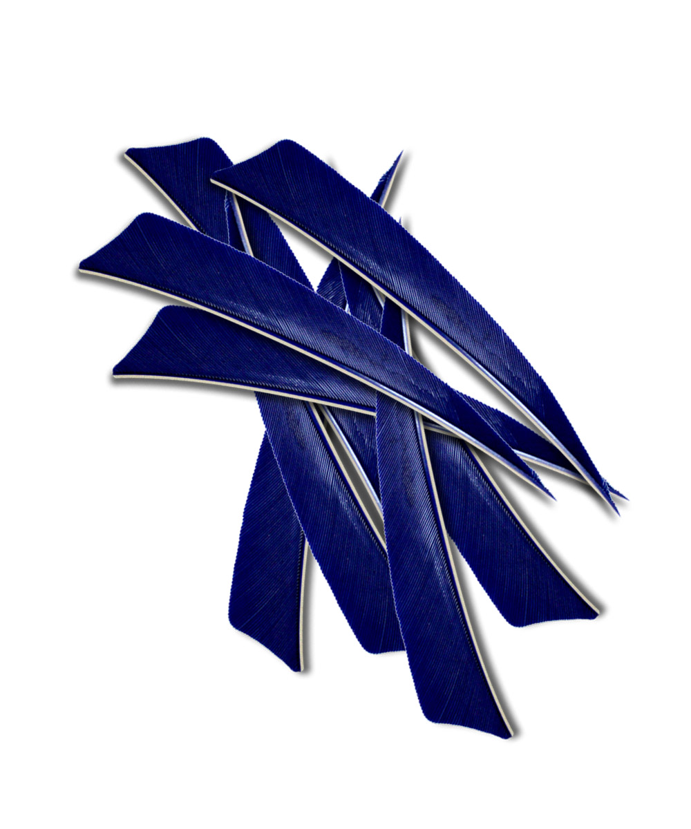 Naturfedern RW 4" - einfärbig shield blau