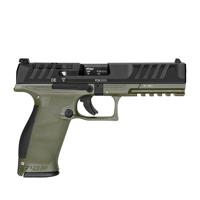 Walther PDP Full Size 4,5" OD Green 9mm Luger, 2x18 Schuss