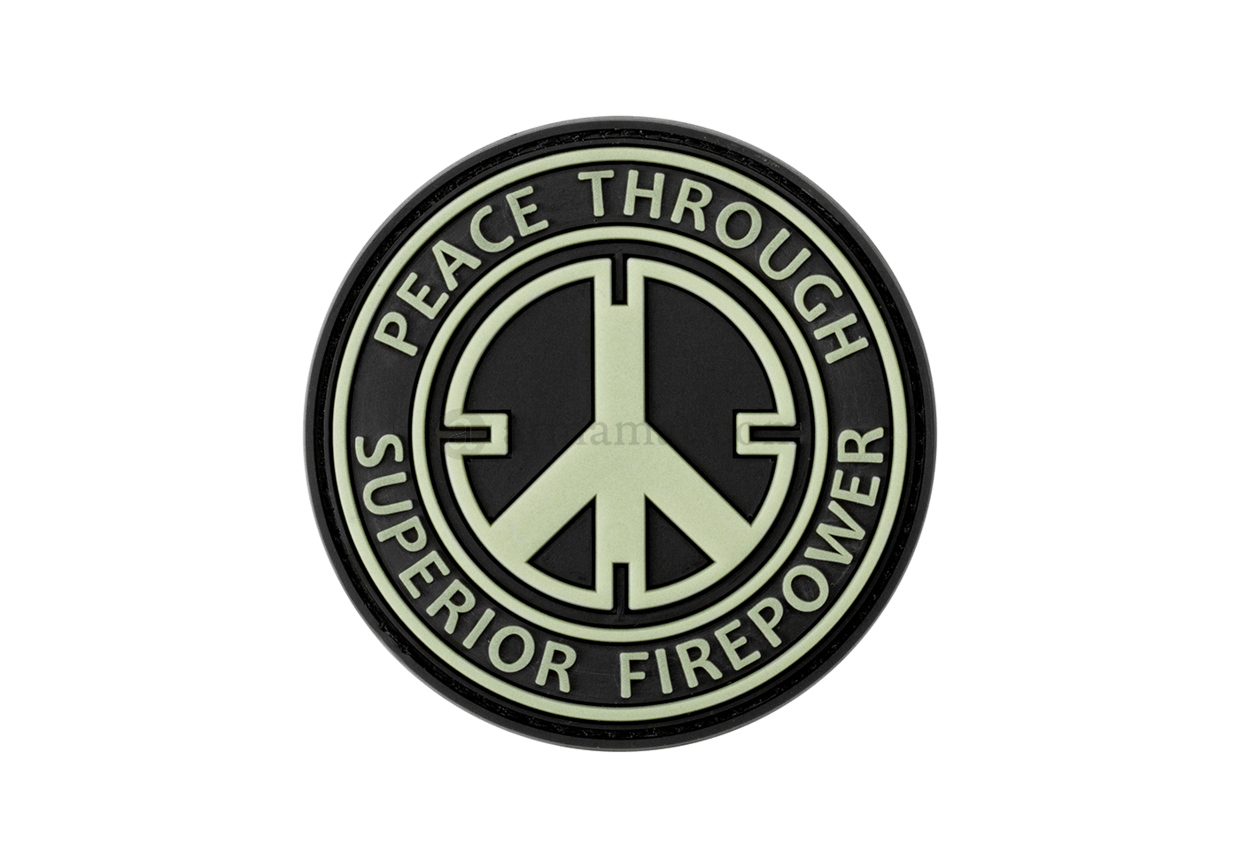 Rubber Patch Peace Glow in the Dark