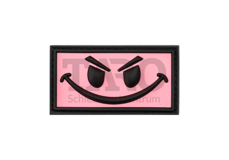 Rubber Patch Evil Smile Pink