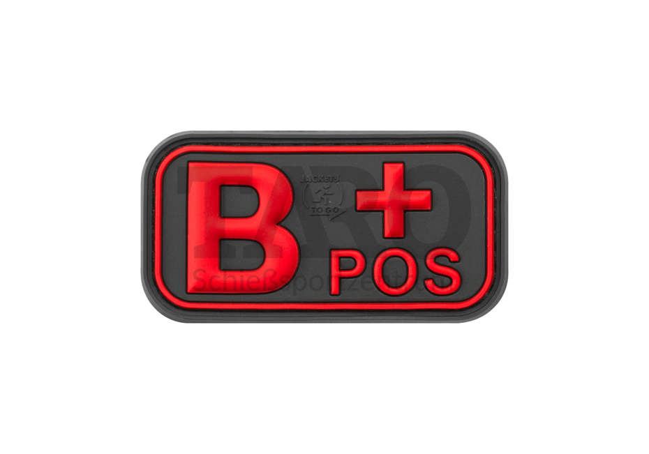 Rubber Patch Bloodtype B Pos