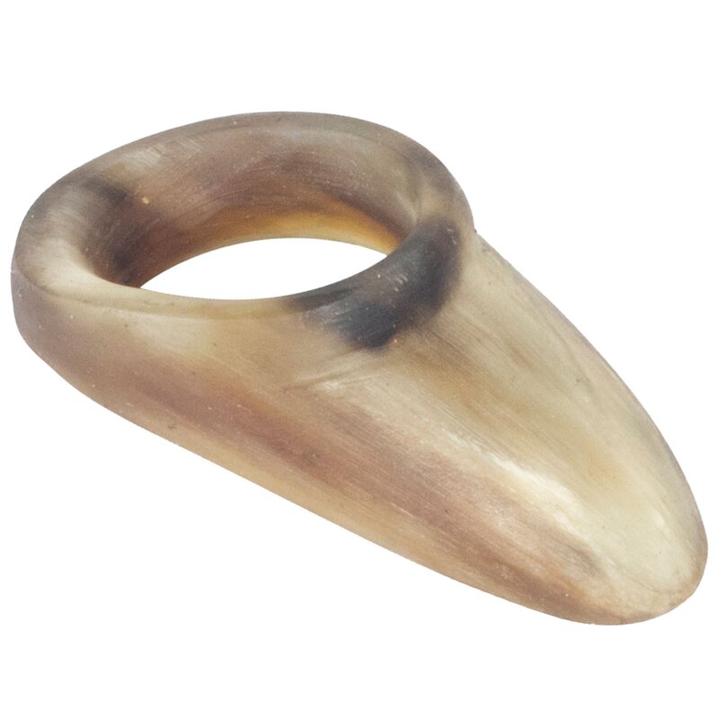 White Feather Thumb Ring Small
