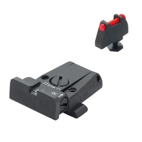 LPA SPR Visier schwarz/Fiber rot Glock für Modell 17,19,20,21,22