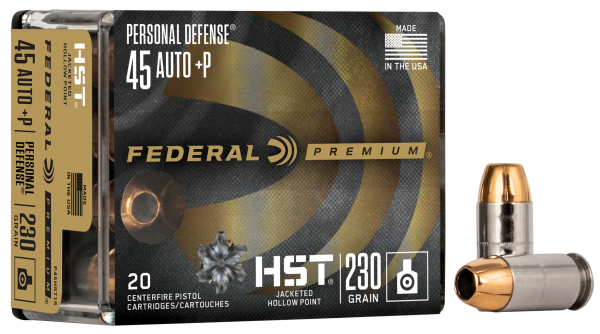 Federal .45 ACP +P 230 gr. HST JHP Personal Defense