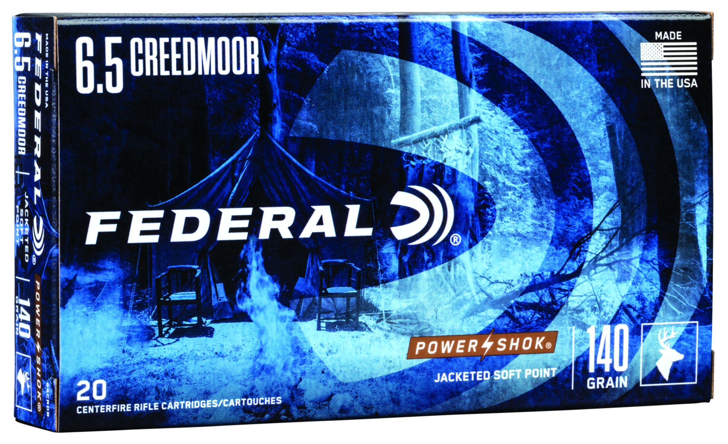 Federal 6,5 Creedmoor 9,1g SP Power Shock